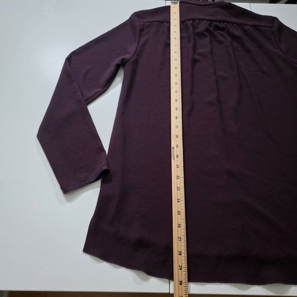 Wilfred Top Womens M Purple Blouse LS High Low Hem Corporate Girlie Buttons Boho - Picture 8 of 16